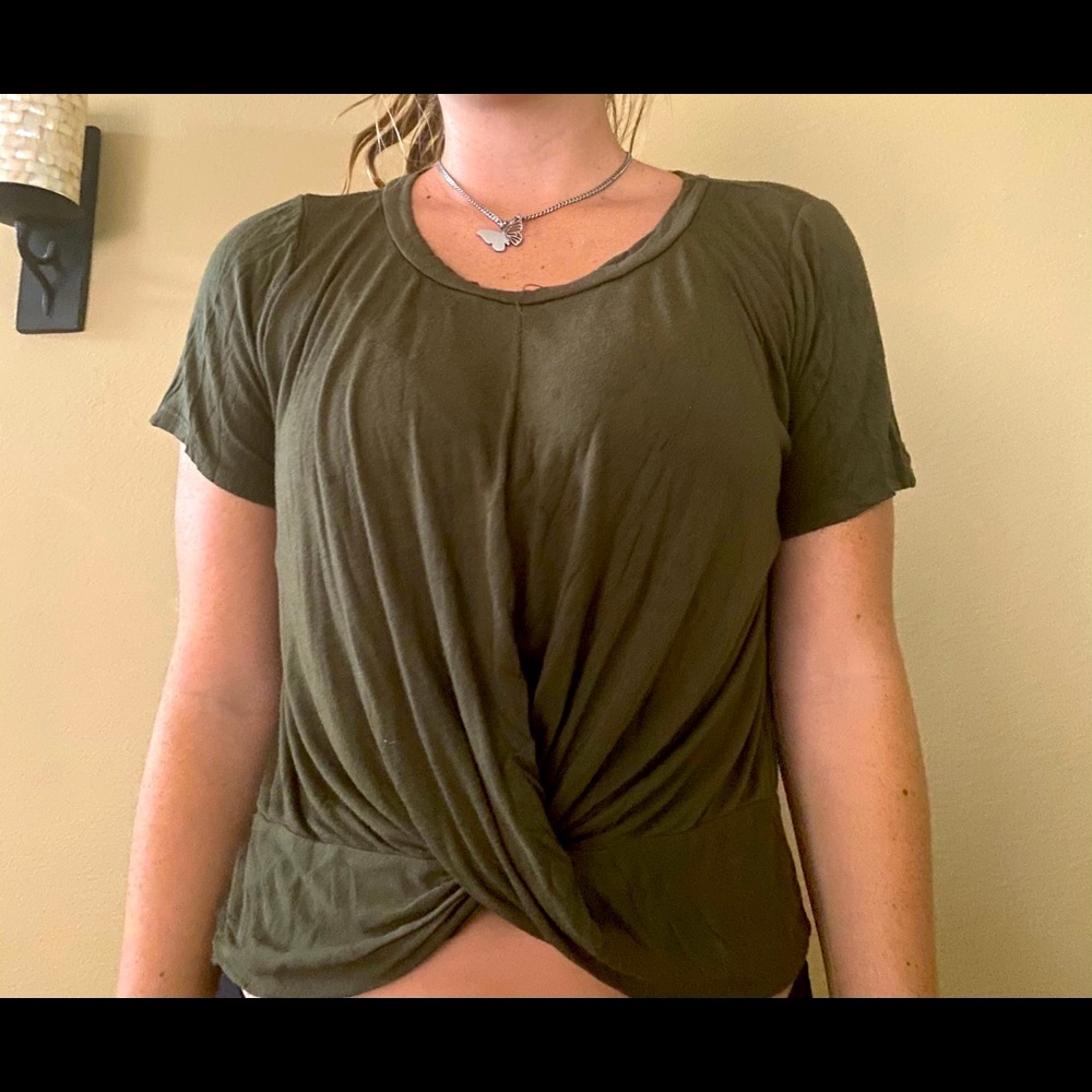 Army green tee
